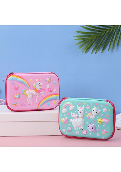 Kırmızı Unicorn Kalem Kutusu Kawaii Kalem Kutuları Büyük Kapasiteli Okul Malzemeleri Trousse Scolaire Çocuklar Kalem Kutusu Kırtasiye Sevimli Kalem Kutusu (Yurt Dışından) modelleri