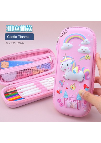Sevimli Unicorn 3D Uzay Kalem Kutusu Unicorn Okul Malzemeleri Trousse Scolaire Kalem Kutusu Kalem Kutusu Kawaii Okul Kalem Kutuları Kırtasiye (Yurt Dışından)
