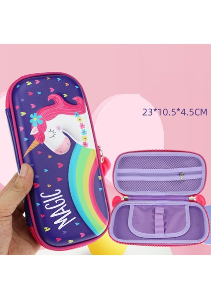 Stil 3 Unicorn Kalem Kutusu Trousse Scolaire 3D Kore Kırtasiye Estuches Astuccio Kalem Kutusu Estuche Para Lapices Kawaii Kalem Kutusu (Yurt Dışından)