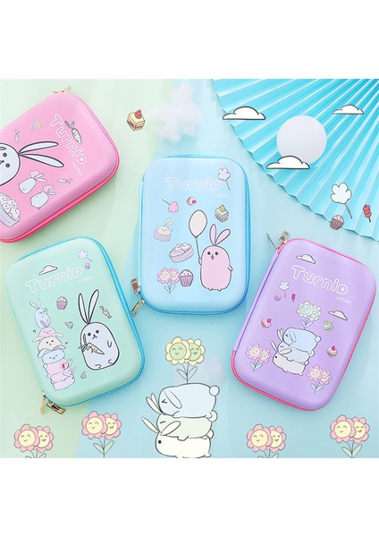 F Kawaii Kalem Kutuları Büyük Kapasiteli Pembe Kalem Kutusu Için Sevimli Okul Pennen Zak Plumier Scolaire Fille Estojo Escola Tavşan Kalem Kutusu (Yurt Dışından)