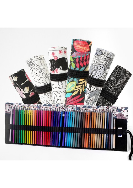 48 Delik 12/24/36/48/72 Delik Kalem Çantası Renkli Kumaş Kalem Kutusu Roll-Up Kalem Çantaları Boya Fırçaları Kırtasiye Depolama Okul Malzemeleri (Yurt Dışından) modelleri