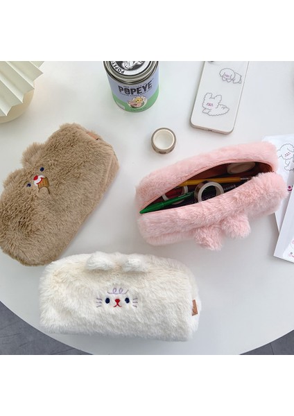 11 Kawaii Kalem Kutuları Kırtasiye Kalem Kutusu Peluş Okul Malzemeleri Büyük Kapasiteli Estuche Escolar Trousse Scolaire Sevimli Kalem Kutusu (Yurt Dışından) fırsatları