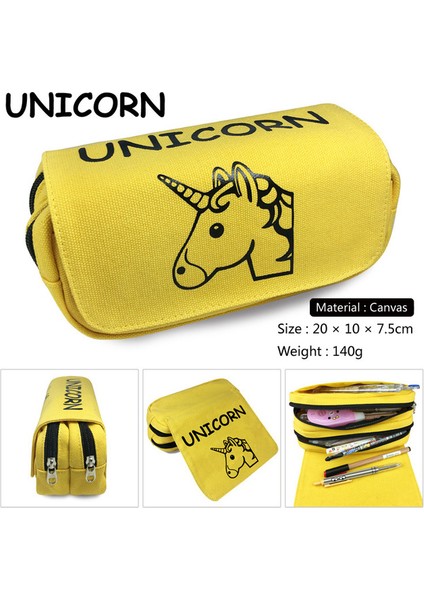 E Kalem Kutusu Estuche Escolar Trousse Scolaire Okul Kalem Kutusu Kalem Kutusu Estuches Para El Colegio Sevimli Unicorn Kawaii Çanta (Yurt Dışından)