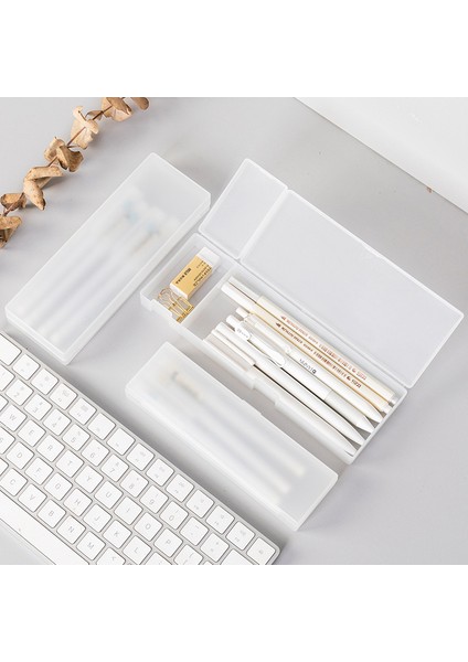 L 16.5 4.5X7X2.5CM Şeffaf Kalem Kutuları Okul Ofis Mat Basit Plastik Kutu Buzlu Pembe Yeşil Beyaz Kalemler Depolama Kırtasiye Malzemeleri 2022 (Yurt Dışından)