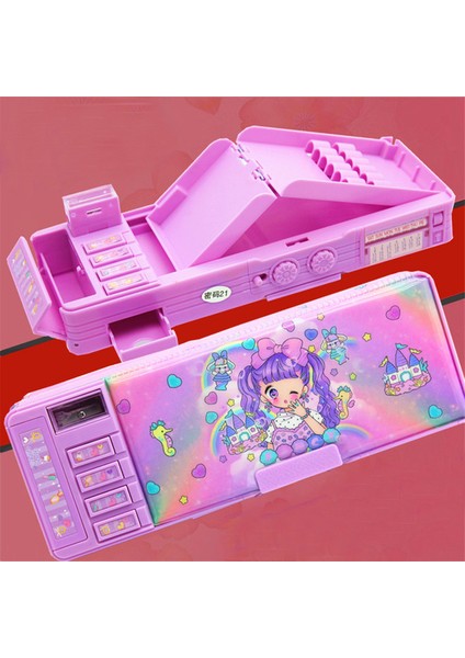 Saklama Torbaları Kalem Kutusu Estojo Escolar Şifre Kalem Kutusu Unicorn Kawaii Kalem Kutuları Çok Fonksiyonlu Kalem Kutusu Kore Okul Kırtasiye (Yurt Dışından)