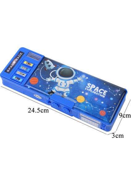Şifreli Kilit Astronot Kalem Kutusu Deformasyon Kalem Kutusu Trousse Kalemlik Çift Taraflı Kalem Kutusu Estuche Escolar Kawaii Kırtasiye Kalem Kutusu (Yurt Dışından)