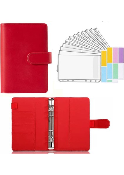 Glitter Kahverengi A6 A5 A6 Pu Deri Bağlayıcı Bütçe Planlayıcısı Nakit Zarf Cüzdan Sistemi Bütçe Zarfları ile Bağlayıcı Cepler Bütçeleme Için (Yurt Dışından)