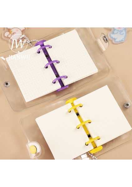 Pus Mavi Mini Jıanwu Sevimli Mini 3 Halka Gevşek Yaprak Kitap Şeffaf Taşınabilir Öğrenci Dergisi Ciltli Defter Kawaii Kırtasiye Okul Malzemeleri (Yurt Dışından) fırsatları
