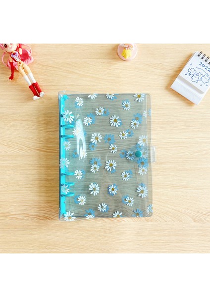 Mavi Papatya A5 2023 45 Yaprak Kawaii A5 A6 Gevşek Yaprak Defter Kağıdı Dolum Spiral Ciltleme Dizini Iç Sayfalar Aylık Haftalık Günlük Planlayıcı Gündem (Yurt Dışından)
