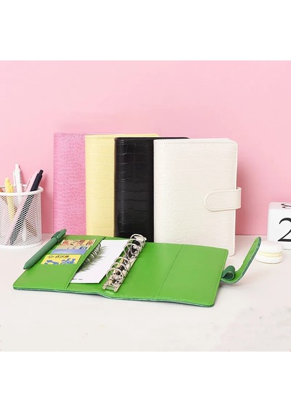 Pembe A5 A5 A6 Acıbadem Kurabiyesi Lazer Renkli Timsah Desen Dıy Bağlayıcı Defter Kapağı Günlüğü Gündem Planlayıcısı Kağıt Kapak Okul Kırtasiye (Yurt Dışından) fırsatları