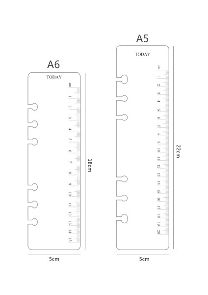 Cetvel 1 Adet A5 2023 45 Sayfa Kawaii A5 A6 Gevşek Yaprak Defter Kağıdı Dolum Spiral Bağlayıcı Dizin Iç Sayfalar Aylık Haftalık Günlük Planlayıcı Gündem (Yurt Dışından)