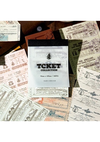 Bir Shanbu 50 Sayfa Koleksiyonu Bilet Vintage Not Defteri Yırtılabilir Kağıt Deco Scrapbooking Dıy Arka Plan Retro Not Defteri Okul Kaynağı (Yurt Dışından) modelleri