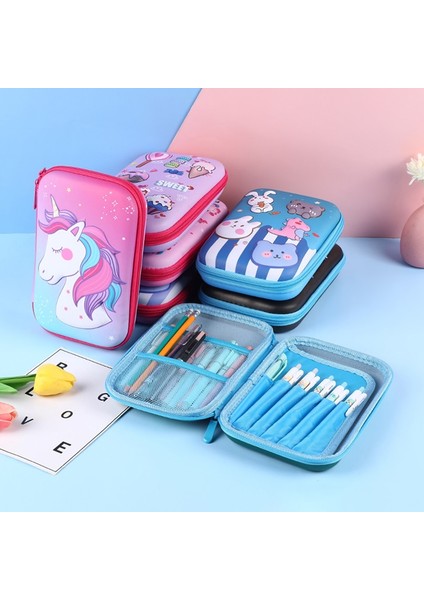 Stil 9 Sevimli Kalem Kutusu Kore Kırtasiye Kalem Kutusu Kalemlik Büyük Kapasiteli Kalem Kutusu 3D Trousse Unicorn Okul Malzemeleri Kalem Kutusu (Yurt Dışından)