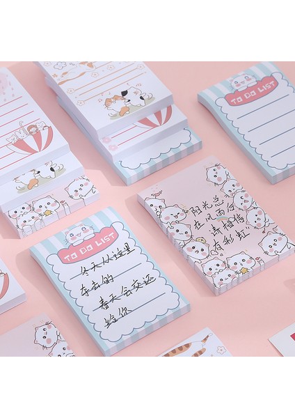 D 60 Yaprak Kawaii Kedi Bloknot Sevimli Öğrenci Yapışkan Notlar Mesaj Not Kağıdı Okul Kore Kırtasiye Ofis Malzemeleri Hediyeler (Yurt Dışından) modelleri