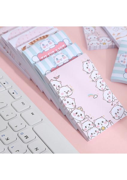 D 60 Yaprak Kawaii Kedi Bloknot Sevimli Öğrenci Yapışkan Notlar Mesaj Not Kağıdı Okul Kore Kırtasiye Ofis Malzemeleri Hediyeler (Yurt Dışından) indirimleri