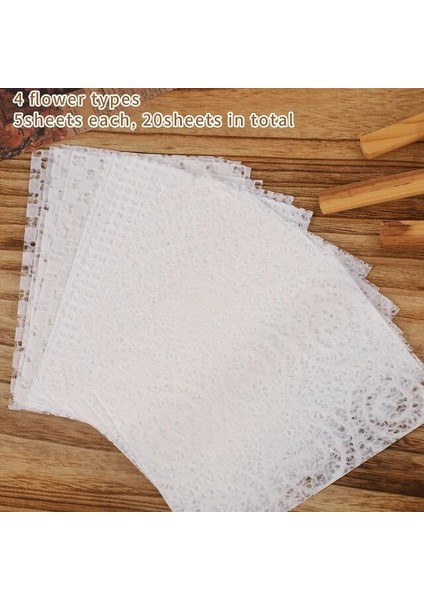 Scz-Zbgblk-01 20 Yaprak Beyaz Düşen Su Kağıdı Ince A5 Içi Boş Sanat Kağıdı Yaratıcı Dıy Kolaj Scrapbooking Dekor Malzemesi Kağıt Kırtasiye (Yurt Dışından)