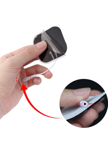 100 Adet 5X5CM 5X5CM 4X4CM Kas Stimülatörü Elektrot Pedleri Dokunmamış Kumaş Kendinden Yapışkanlı Yedek Pedler Onlarca Dijital Terapi Makinesi (Yurt Dışından)