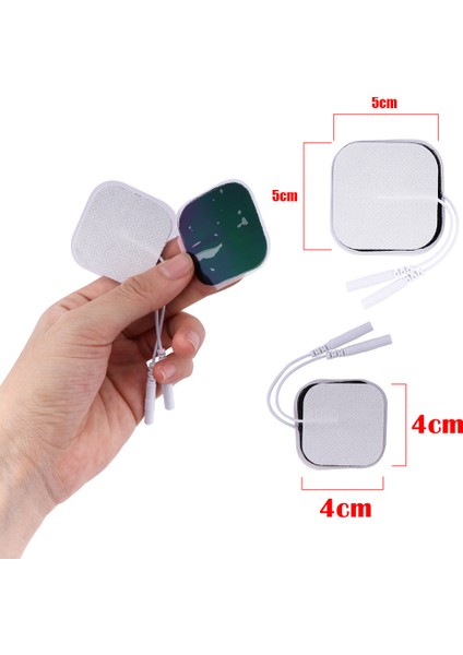 100 Adet 5X5CM 5X5CM 4X4CM Kas Stimülatörü Elektrot Pedleri Dokunmamış Kumaş Kendinden Yapışkanlı Yedek Pedler Onlarca Dijital Terapi Makinesi (Yurt Dışından)