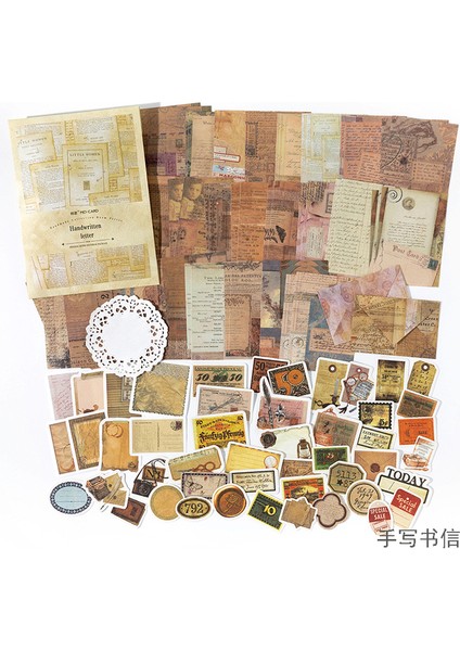 Stil 5 100 Adet Vintage Çiçek Kelebek Mektup Malzeme Etiket Retro Kağıt Deco Scrapbooking Kolaj Arka Plan Dıy Dergisi Günlüğü Zanaat (Yurt Dışından)