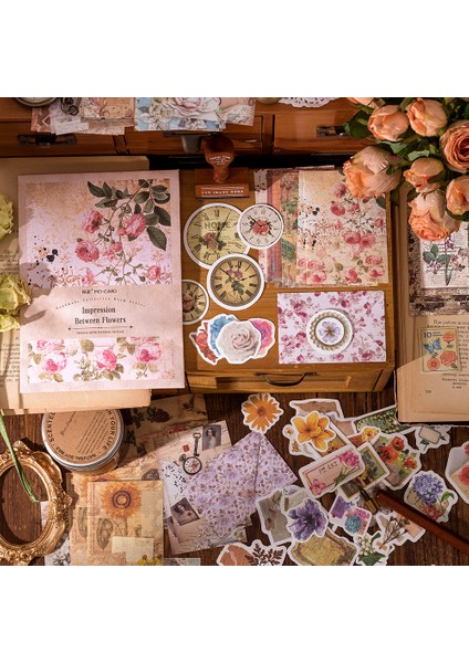 Stil 5 100 Adet Vintage Çiçek Kelebek Mektup Malzeme Etiket Retro Kağıt Deco Scrapbooking Kolaj Arka Plan Dıy Dergisi Günlüğü Zanaat (Yurt Dışından)