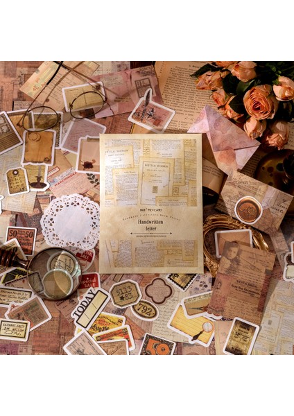 Stil 5 100 Adet Vintage Çiçek Kelebek Mektup Malzeme Etiket Retro Kağıt Deco Scrapbooking Kolaj Arka Plan Dıy Dergisi Günlüğü Zanaat (Yurt Dışından)