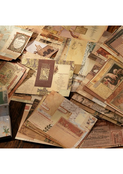 S18613-7 Bay Kağıt 8 Tarzı 100 Adet/kitap Vintage Mesaj Malzemesi Kağıt Yaratıcı Çiçek Karakter El Hesabı Dekoratif Bloknot (Yurt Dışından)