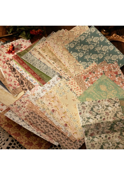 S18613-7 Bay Kağıt 8 Tarzı 100 Adet/kitap Vintage Mesaj Malzemesi Kağıt Yaratıcı Çiçek Karakter El Hesabı Dekoratif Bloknot (Yurt Dışından)
