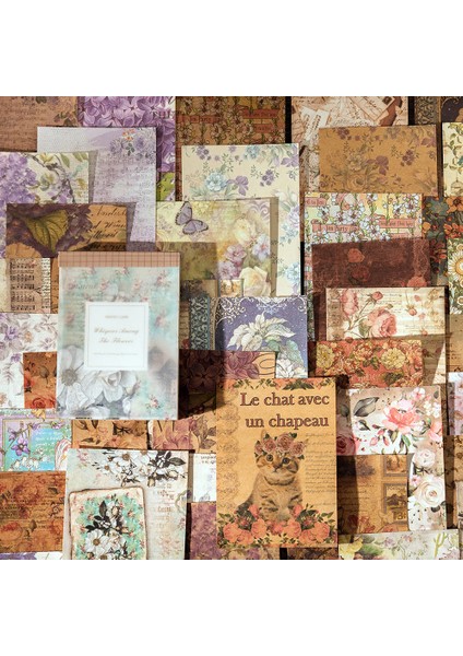 C Yoofun 100 Sayfa Çift Malzeme Vintage Malzeme Kağıtları Dekor Scrapbooking Günlük Albümü Retro Arka Plan Kağıdı (Yurt Dışından) fiyatları