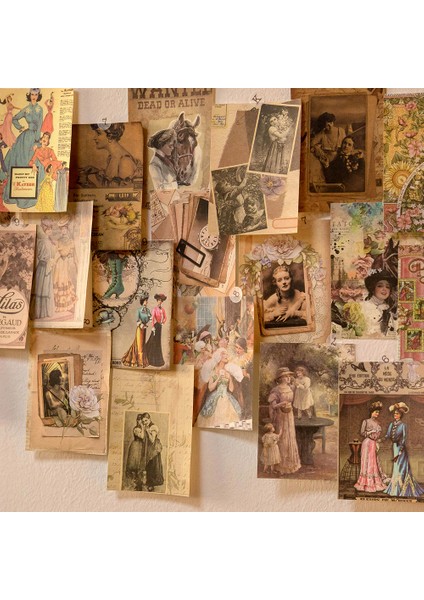 C Yoofun 100 Sayfa Çift Malzeme Vintage Malzeme Kağıtları Dekor Scrapbooking Günlük Albümü Retro Arka Plan Kağıdı (Yurt Dışından) modelleri
