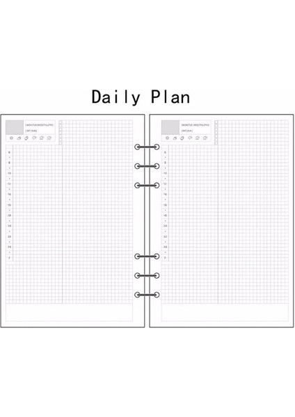 Günlük Plan A5 A5/a6/a7 Gevşek Yaprak Yedek Spiral Ciltleyici Planlayıcı Günlük Ekleme Program Organizatör Planı 45 Sayfa Not Kağıdı 6 Delikli Nokta Izgara (Yurt Dışından)