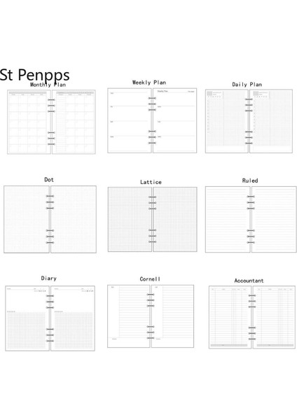 Günlük Plan A5 A5/a6/a7 Gevşek Yaprak Yedek Spiral Ciltleyici Planlayıcı Günlük Ekleme Program Organizatör Planı 45 Sayfa Not Kağıdı 6 Delikli Nokta Izgara (Yurt Dışından) fiyatları
