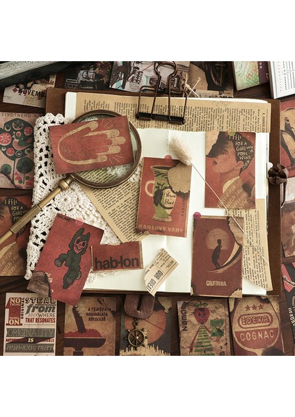 C Journamm 60 Adet/paket Ins Malzemeleri Mini Kitap Dıy Scrapbooking Dekor Önemsiz Dergisi Kolaj Fotoğraf Albümü Kırtasiye Zanaat Not Kağıdı (Yurt Dışından) indirimleri