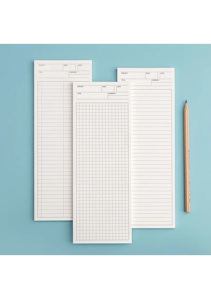 Sarı Uzun Yapışkan Olmayan Bloknot Basit Yeni Not Defteri 50 Sayfa Yazma Not Sayfaları Okul Ofis Bloknot 9X25 cm (Yurt Dışından)