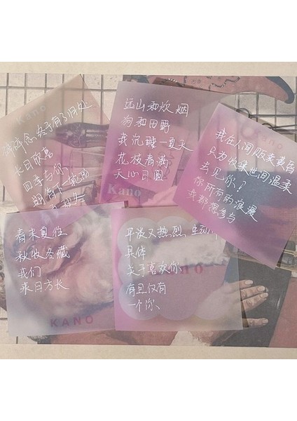 Pembe 50 Yaprak Yaratıcı Şeffaf Bloknot Yayınlandı Yapışkan Notlar Sülfürik Asit Kağıt Not Defteri Okul Malzemeleri Kawaii Kırtasiye (Yurt Dışından)