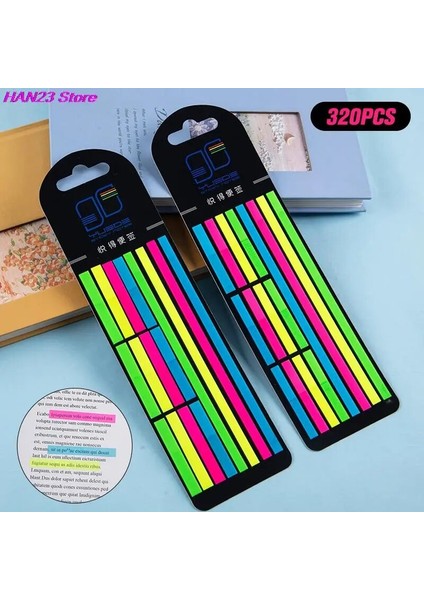 320 20X6CM 100/160/320PCS Renkli Çıkartmalar Şeffaf Floresan Endeksi Sekmeler Bayraklar Yapışkan Not Kırtasiye Çocuk Hediyeler Kırtasiye Okuma (Yurt Dışından) modelleri