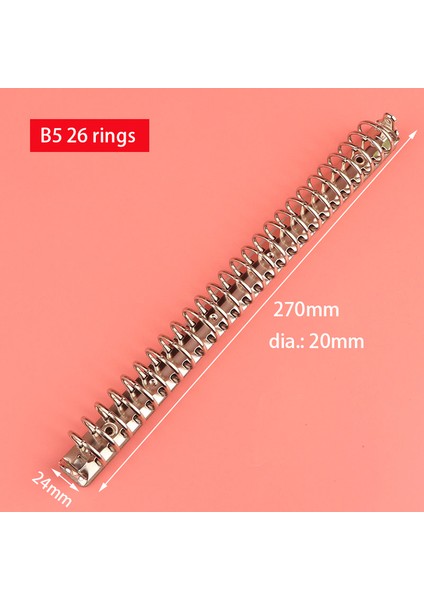 B5 26 Halka 20MM Altın Vidalı 20MM 25MM 30MM Dıy Klasör Klipsi Vidalı, 2 6 4 9 20 26 30 Delikli Mekanizma, 280=285, A4 B5 A5 A6 A7 (Yurt Dışından)