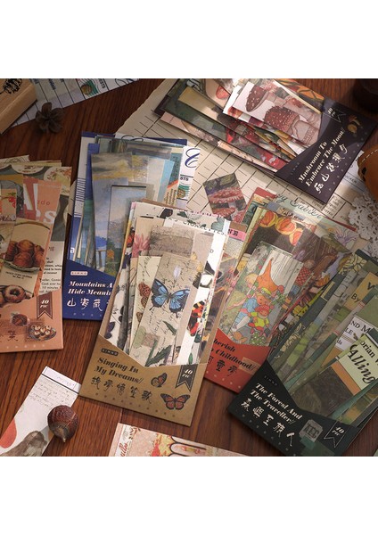 Stil 3 40 Adet/paket Ins Dekor Malzemeleri Not Kağıdı Seti Dıy Scrapbooking Okul Malzemeleri Kolaj Dekorasyon Arka Plan Kağıdı Retro Kağıt (Yurt Dışından) fiyatları