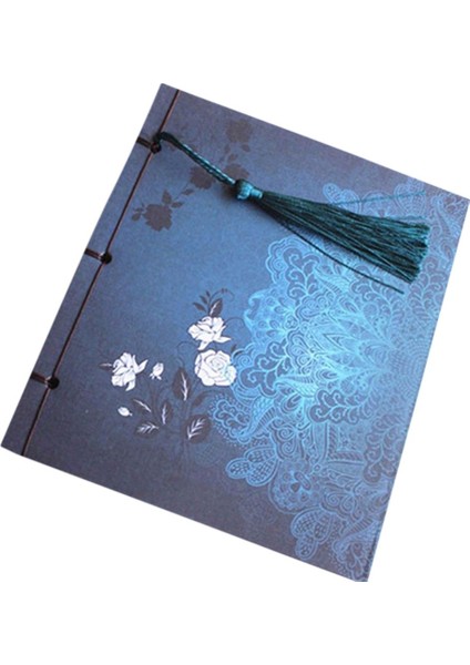 F Çin Tarzı Mavi Gül Renk Günlüğü Not Defteri Püskül Kırtasiye Retro Çiçek Sketchbook Dergisi Boş Dizüstü Chinoiserie (Yurt Dışından) indirimleri
