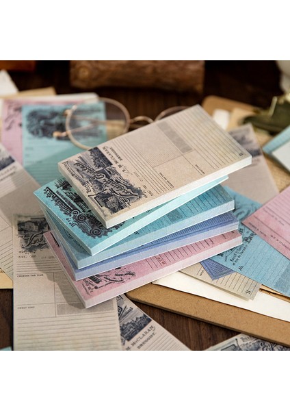 E Yoofun 50 Yaprak Retro Koleksiyonu Bloknot Vintage Tarzı Notlar Mesaj Pad Malzeme Kağıt Okul Ofis Malzemeleri Kırtasiye (Yurt Dışından)