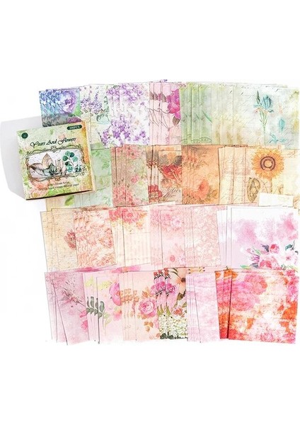 C Yoofun 100 Adet/kutu Bloknot Malzeme Kağıt Anna'nın Düşleri Önemsiz Dergisi Scrapbooking Kartları Retro Arka Plan Dekorasyon Kağıdı (Yurt Dışından)