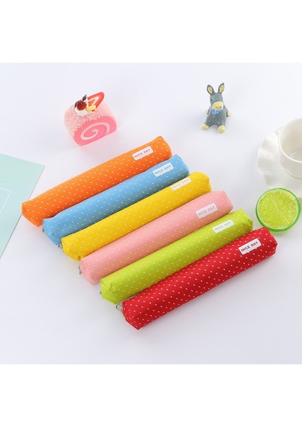 A2 Uzun Tuval Kalem Çantası Sevimli Okul Kalem Kutusu Öğrenci Için Küçük Kalem Kutusu Kalem Çantası Kawaii Okul Malzemeleri Şeker Renk Saklama Çantası (Yurt Dışından) fırsatları