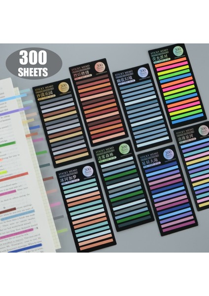 1 Paket (300 Yaprak) 300 Sayfa Posted It Şeffaf Yapışkanlı Notlar Yapışkanlı Notlar Kitap Okuma Kitap Ayraçları Sekmeler Not Defteri Estetik Kırtasiye (Yurt Dışından)