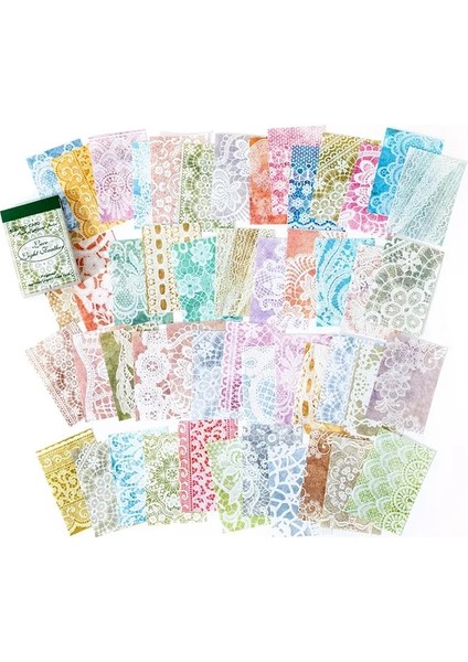 C Journamm 50 Adet/paket Ins Malzemeleri Kağıt Mini Kitap Çiçekler Izgara Dıy Scrapbooking Sanat Kolaj Fotoğraf Albümü Önemsiz Günlük Kraft El Işi Kağıdı (Yurt Dışından)