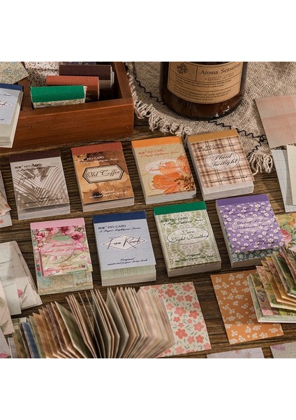 C Journamm 50 Adet/paket Ins Malzemeleri Kağıt Mini Kitap Çiçekler Izgara Dıy Scrapbooking Sanat Kolaj Fotoğraf Albümü Önemsiz Günlük Kraft El Işi Kağıdı (Yurt Dışından) modelleri