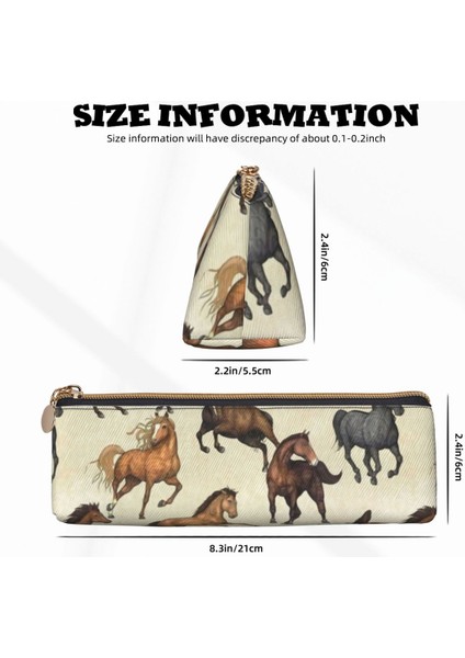 Stil 5 Gün Batımı At Üçgen Kalem Kutusu Atlar Binme Komik Ilköğretim Okulu Baskı Kalem Kutusu Kız Erkek Vintage Deri Kalem Çantası (Yurt Dışından) indirimleri