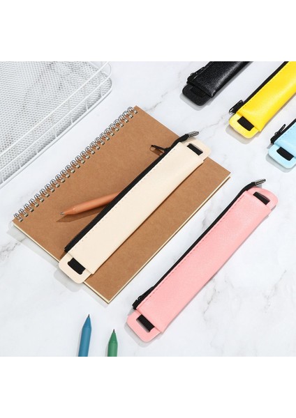 Sarı Lüks Pu Deri Elastik Toka Kalem Kutusu Kitap Dizüstü Kalem Çantası Ofis Toplantısı Için Dokunmatik Ekran Kalemi Kapağı Kolay Taşıma Yeni (Yurt Dışından) fiyatları