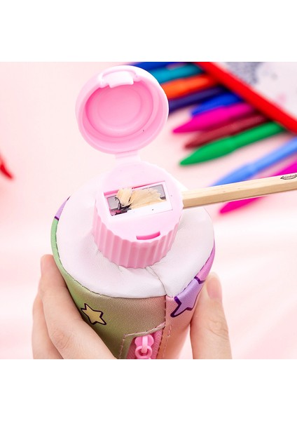 Kirpi 21X7 cm Diş Macunu Kalem Kutusu Okul Unicorn Kedi Kalem Kutuları Erkek Kız Kırtasiye Öğrenci Muz Fermuarlı Kalem Kutusu Deri Kalem Çantası (Yurt Dışından)