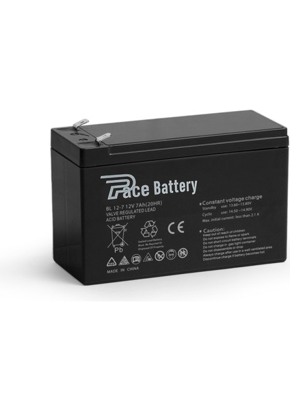 6 Adet Pace Enerji 12V 7AH Bakımsız Kuru Akü 12 Volt 7 Amper Ocak 2025 Üretim