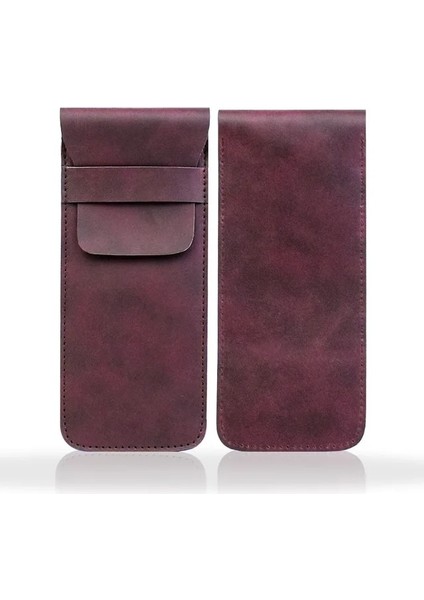 Bordo 1 Adet Pu Deri Kalem Çantası, Dolma Kalem Kutusu Tutucu, Seyahat Journalback Okula Vintage Retro Tarzı Aksesuarları (Yurt Dışından)