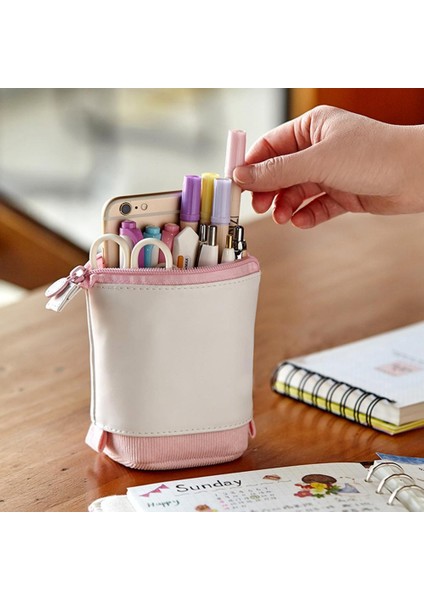 Mor Moda Kalem Kutusu Basit Geri Çekilebilir Kadife Okul Malzemeleri Çantası Kız Öğrenciler Sevimli Kalem Çantası (Yurt Dışından) fiyatları